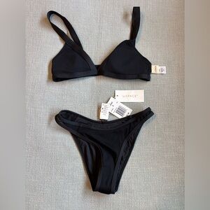 L*Space Taylor Bikini Top, black size S, Troy Bottom Bitsy, black size S, NWT.
